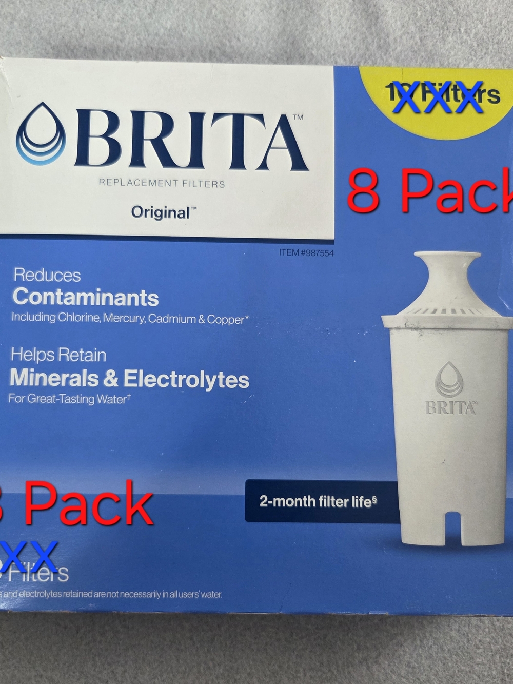 New Brita Original Replacement Water Filters 8 Pack